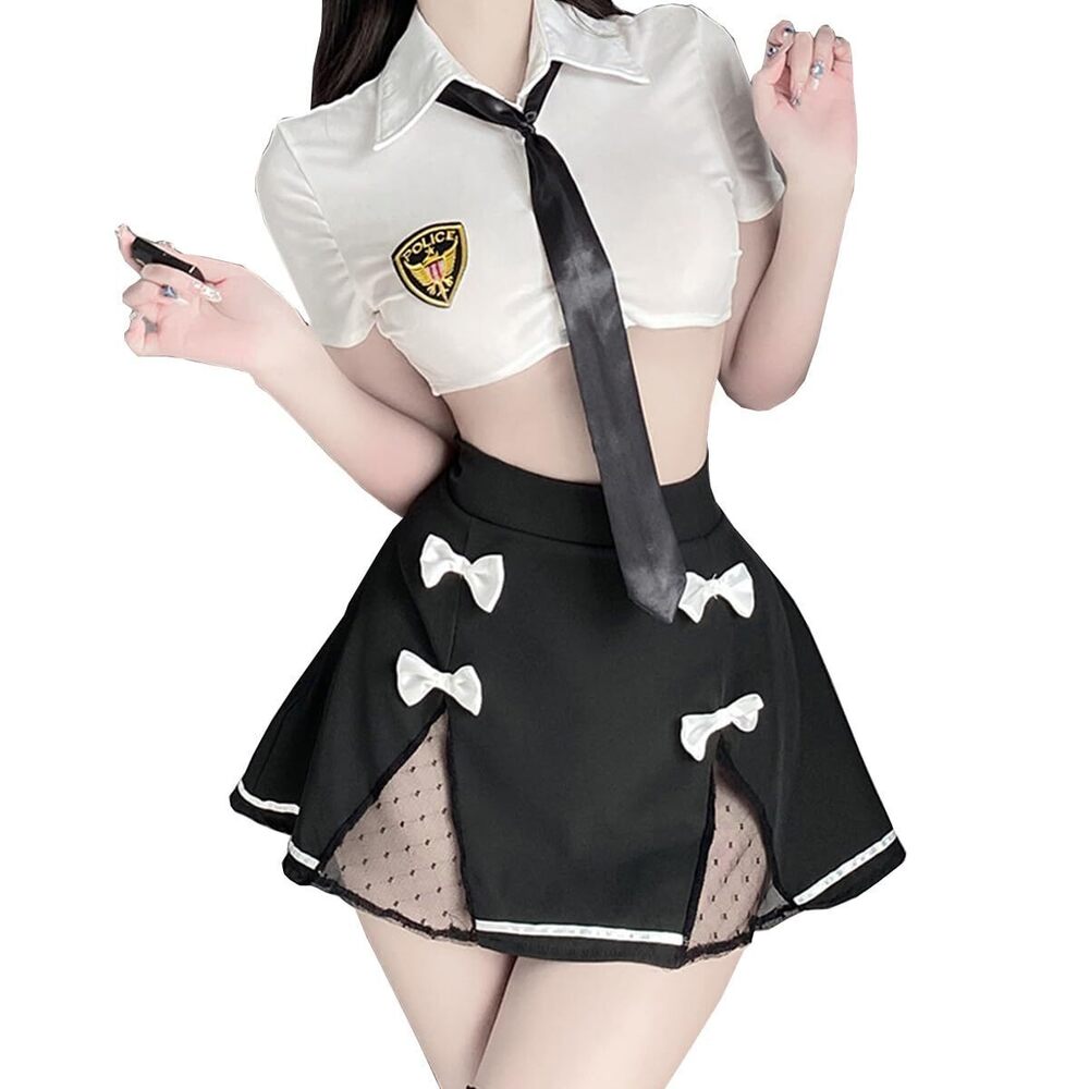 9776 Cop Costume Sexy Police Officer Costume Plus Size Halloween Outfits